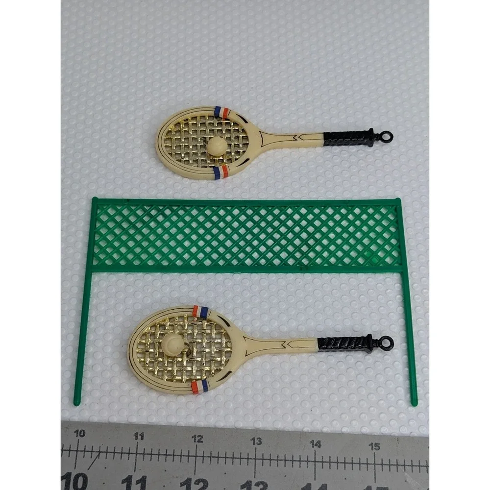 Plastic Tennis Racket‎ Ball Lot Net Cake Toppers